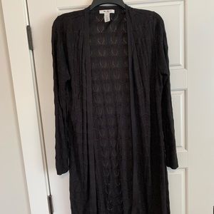 WHBM Black Duster Cardigan